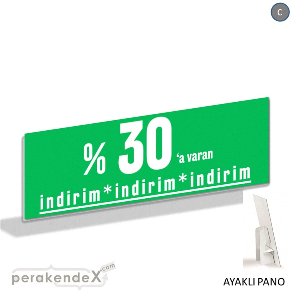 yüzde 30 a varan indirim AYAKLI REKLAM BANNER -dikdörtgen,tek yön baskı