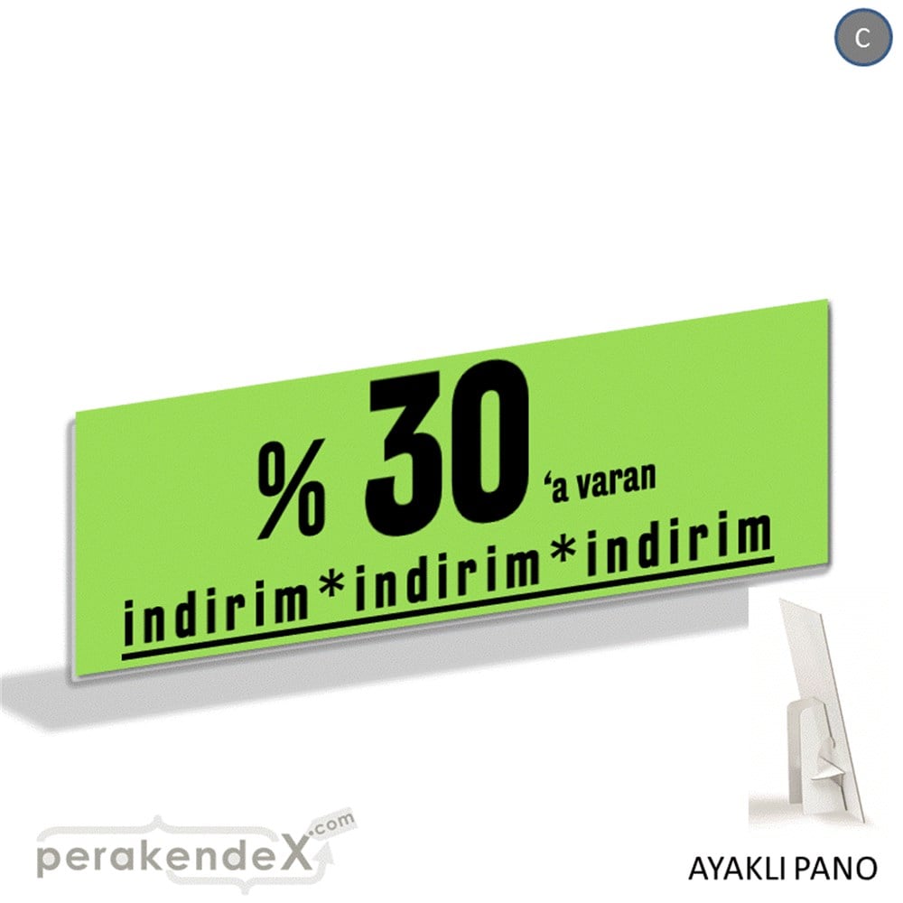 yüzde 30 a varan indirim AYAKLI REKLAM BANNER -dikdörtgen,tek yön baskı