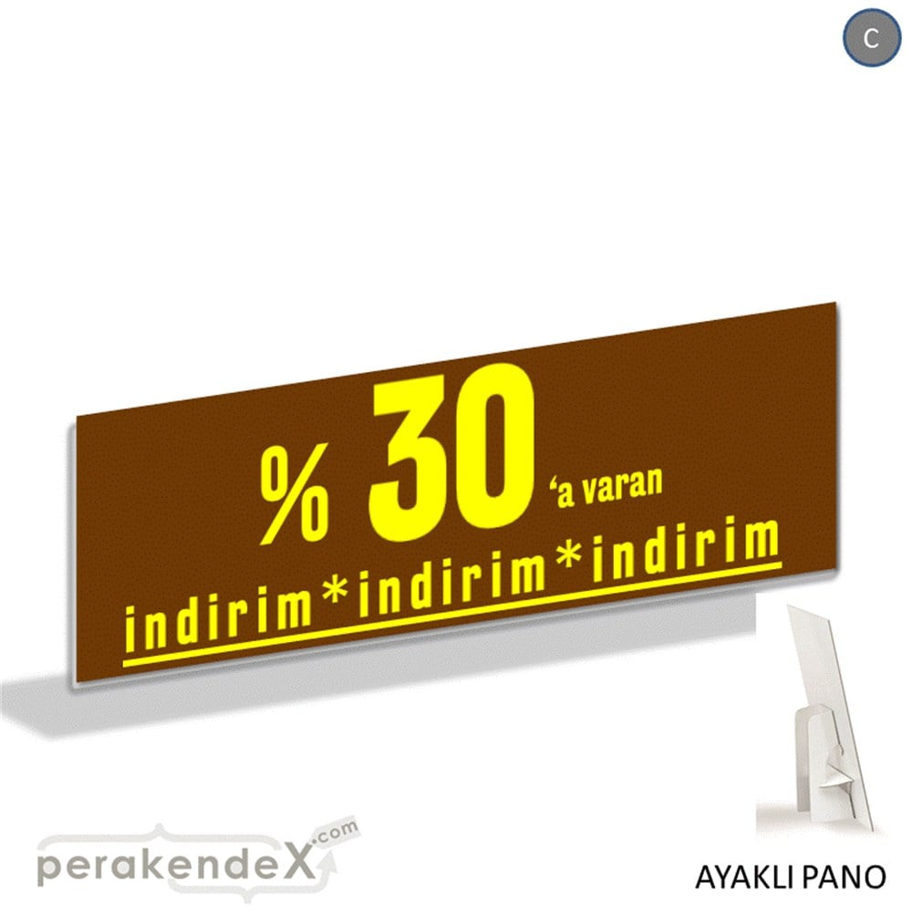 yüzde 30 a varan indirim AYAKLI REKLAM BANNER -dikdörtgen,tek yön baskı