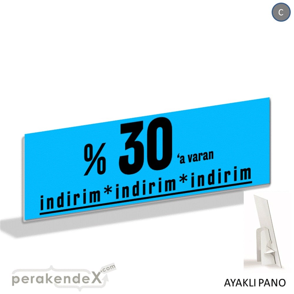 yüzde 30 a varan indirim AYAKLI REKLAM BANNER -dikdörtgen,tek yön baskı