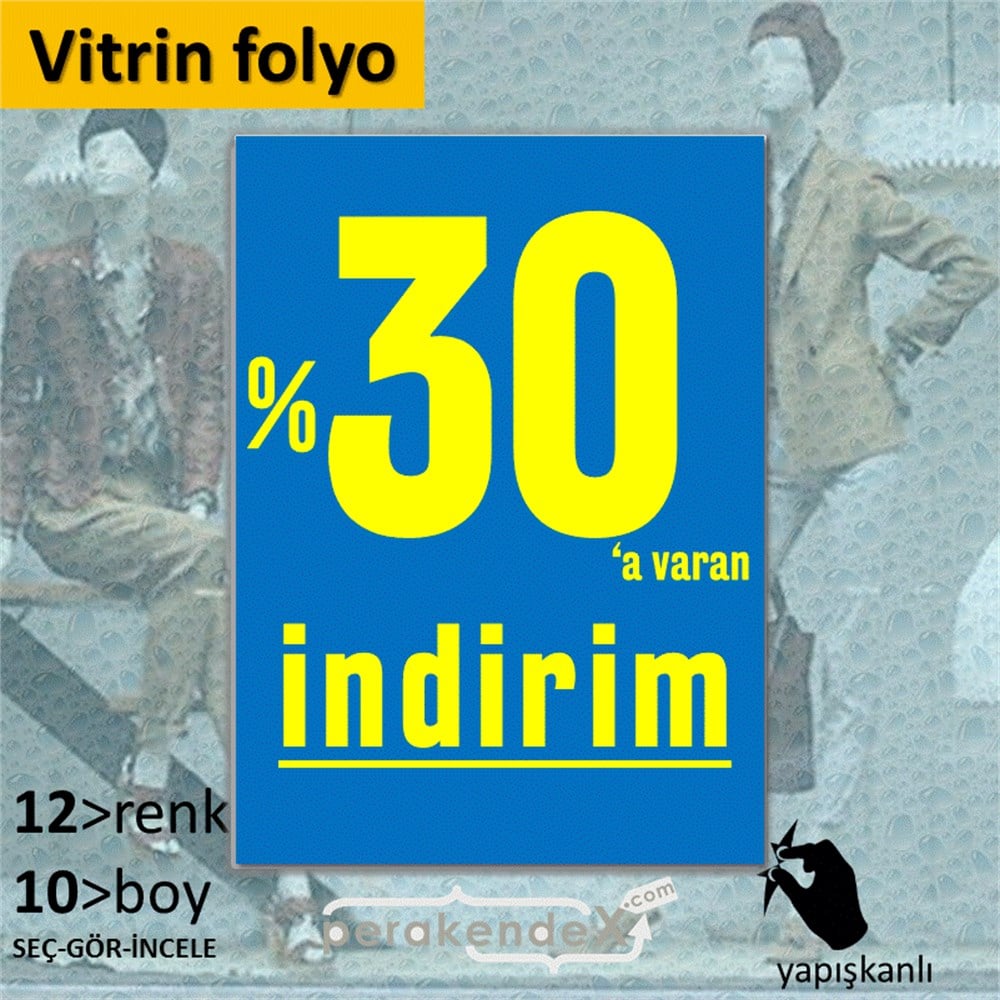 yüzde 30 a varan indirim CAMA YAPIŞAN FOLYO -dikdörtgen,tek yön baskı
