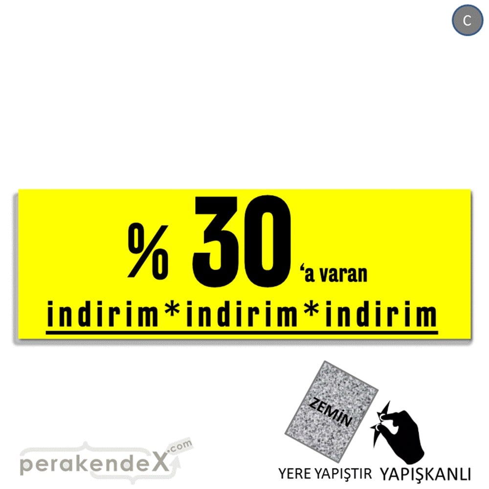 yüzde 30 a varan indirim YER ZEMİNE YAPIŞAN BANNER -dikdörtgen,tek yön baskı