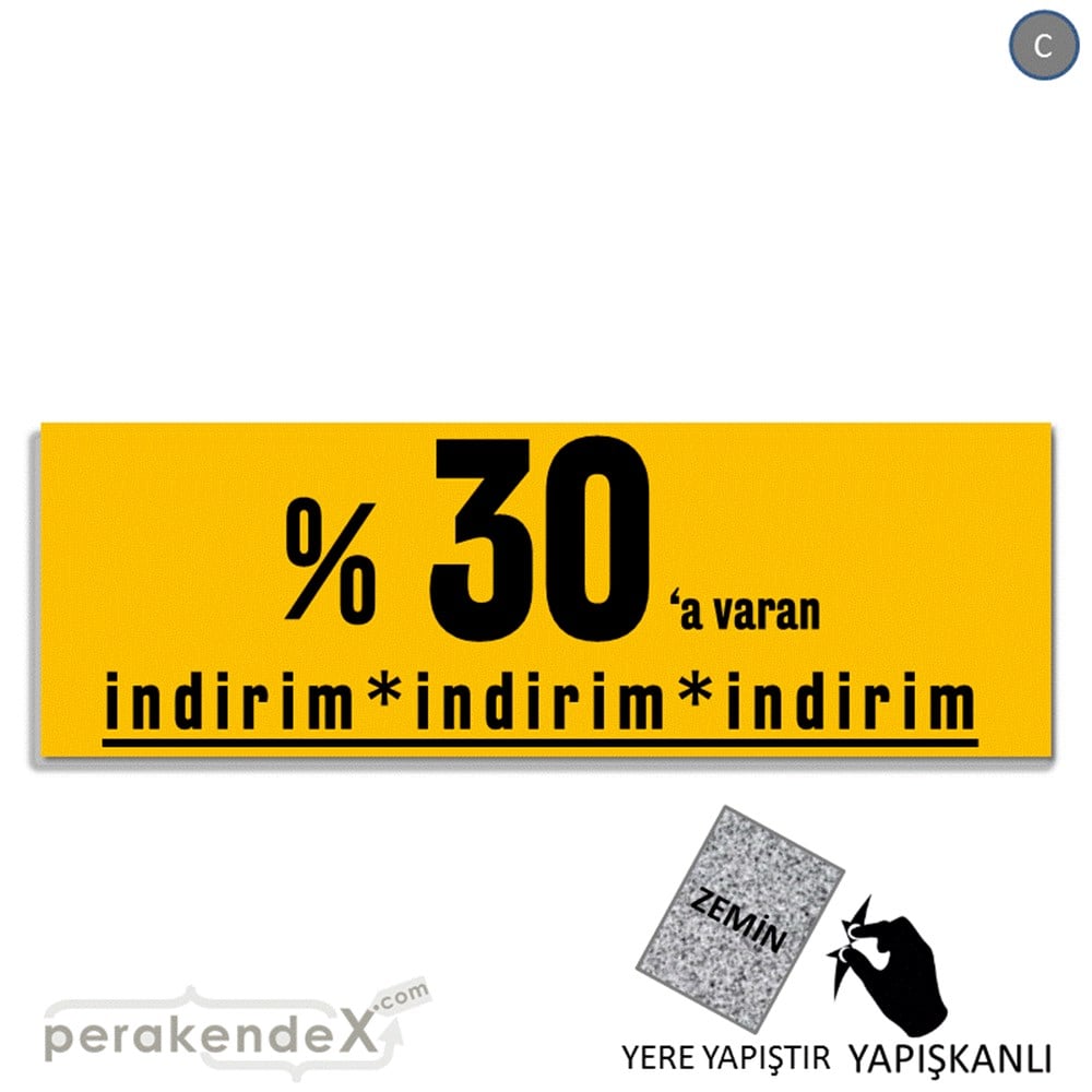 yüzde 30 a varan indirim YER ZEMİNE YAPIŞAN BANNER -dikdörtgen,tek yön baskı