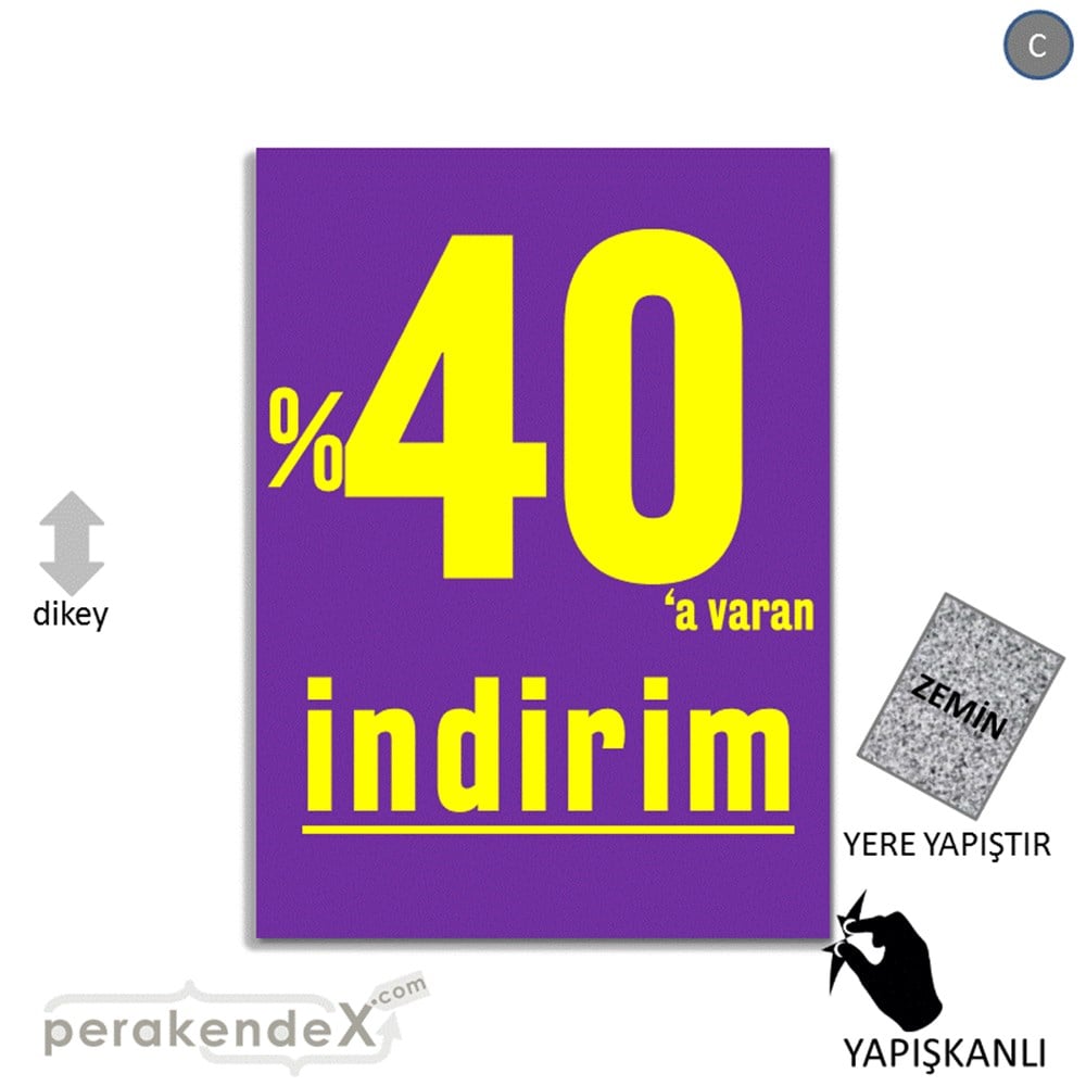 yüzde 40 a varan indirim YER ZEMİNE YAPIŞIR -dikdörtgen,tek yön baskı