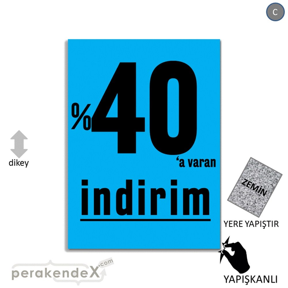 yüzde 40 a varan indirim YER ZEMİNE YAPIŞIR -dikdörtgen,tek yön baskı
