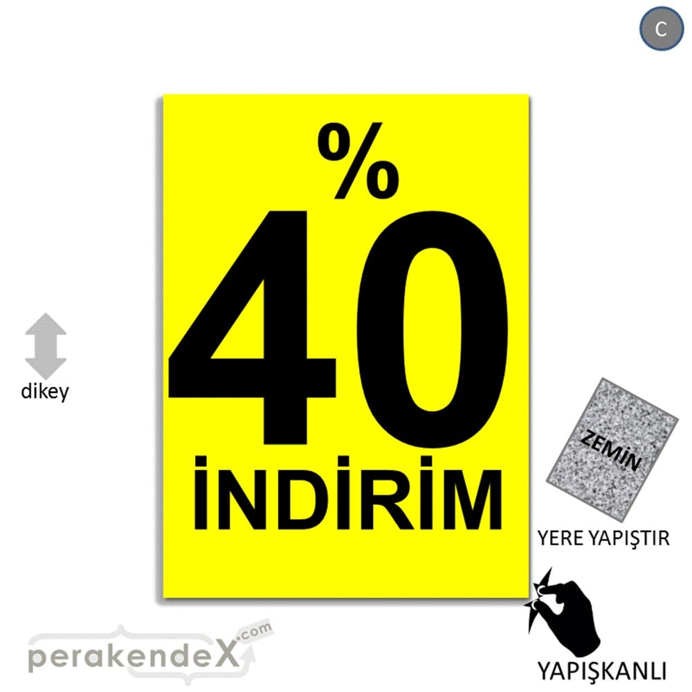 yüzde 40 indirim YER ZEMİNE YAPIŞIR -dikdörtgen,tek yön baskı