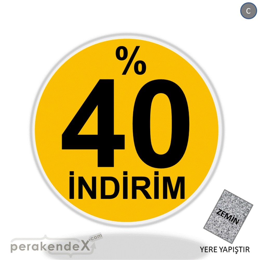 yüzde 40 indirim YER ZEMİNE YAPIŞIR -oval,tek yön baskı