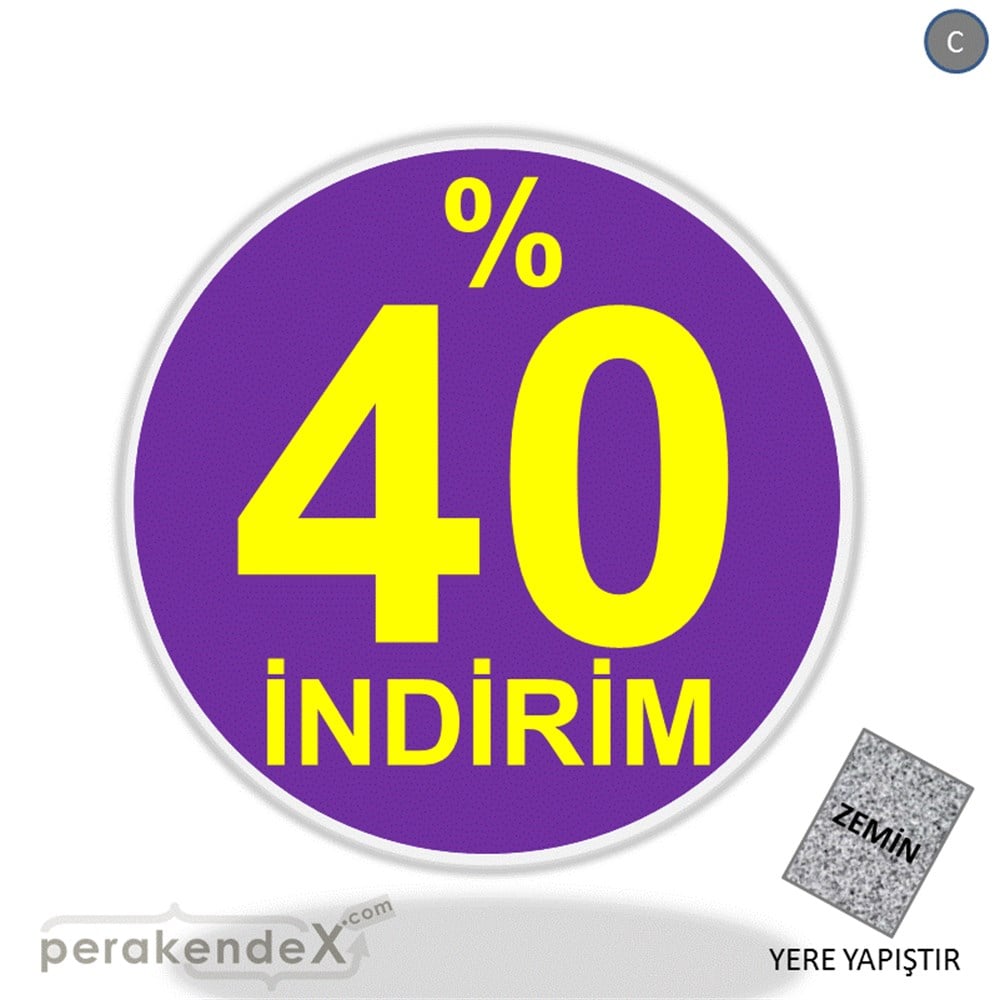 yüzde 40 indirim YER ZEMİNE YAPIŞIR -oval,tek yön baskı