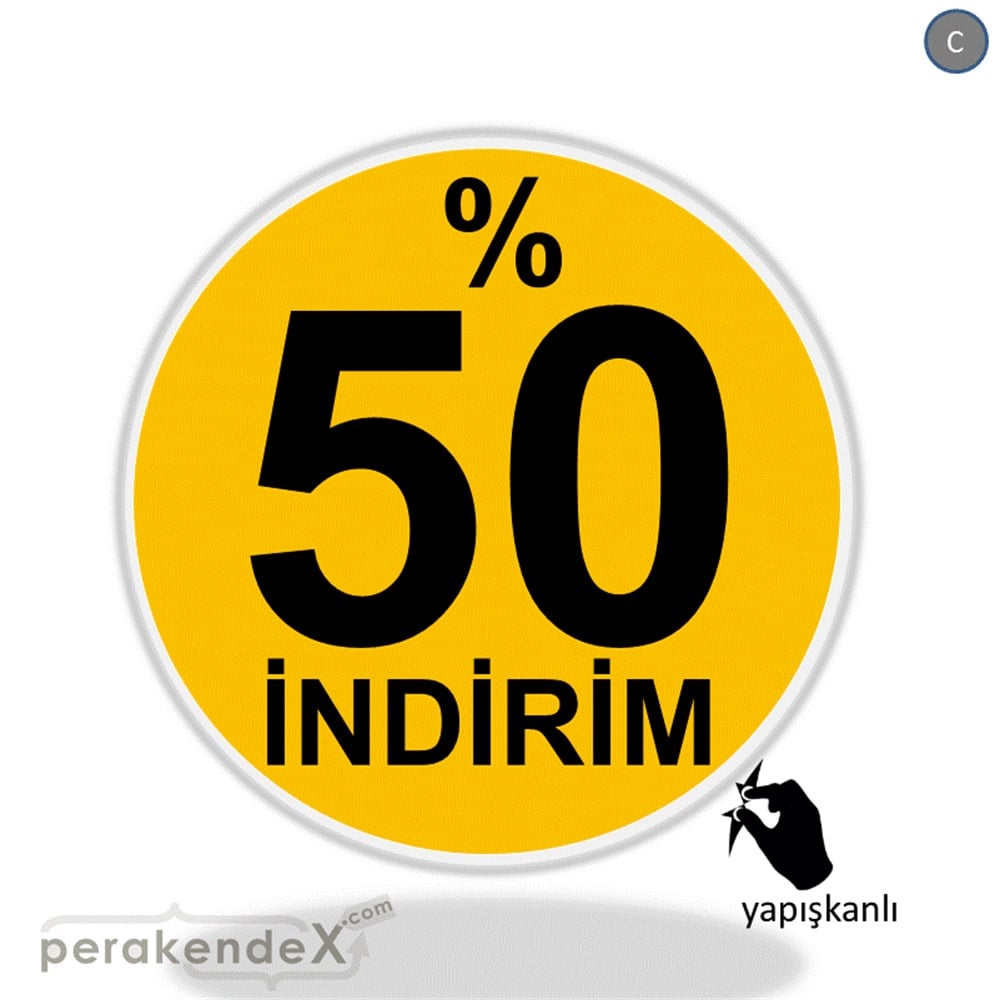 yüzde 50 indirim CAMA YAPIŞAN FOLYO -oval,tek yön baskı