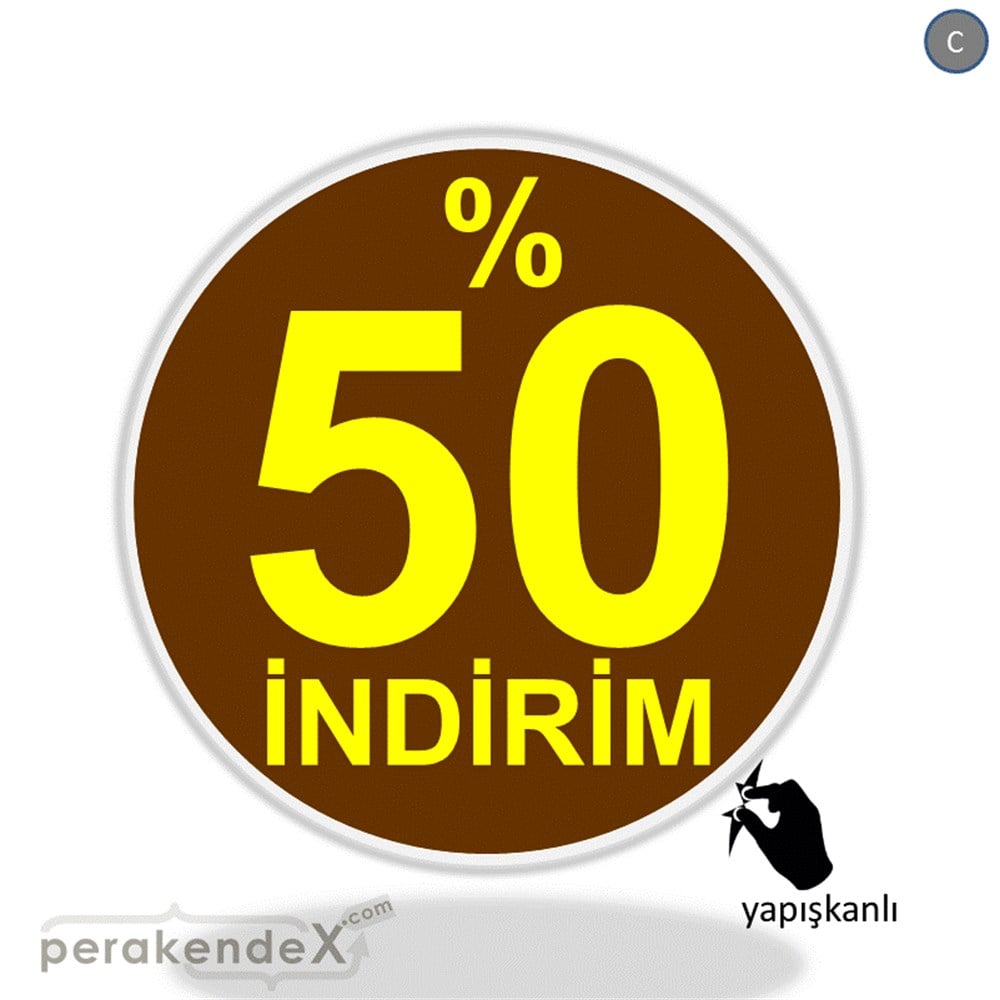 yüzde 50 indirim CAMA YAPIŞAN FOLYO -oval,tek yön baskı