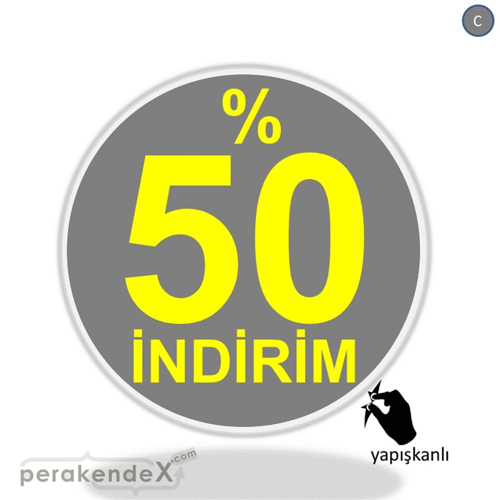 yüzde 50 indirim CAMA YAPIŞAN FOLYO -oval,tek yön baskı
