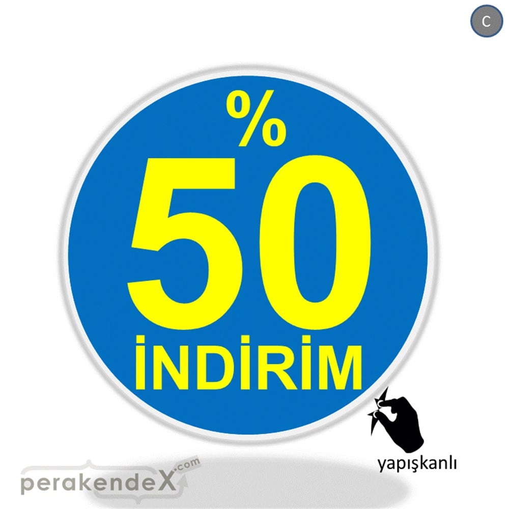 yüzde 50 indirim CAMA YAPIŞAN FOLYO -oval,tek yön baskı