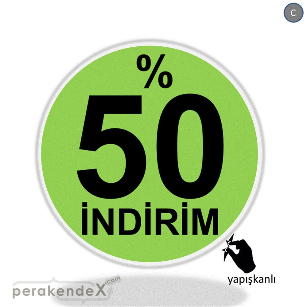 yüzde 50 indirim CAMA YAPIŞAN FOLYO -oval,tek yön baskı