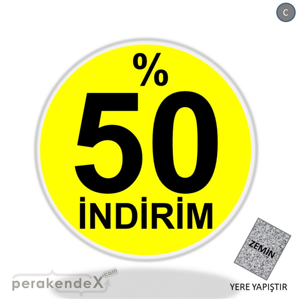 yüzde 50 indirim YER ZEMİNE YAPIŞIR -oval,tek yön baskı