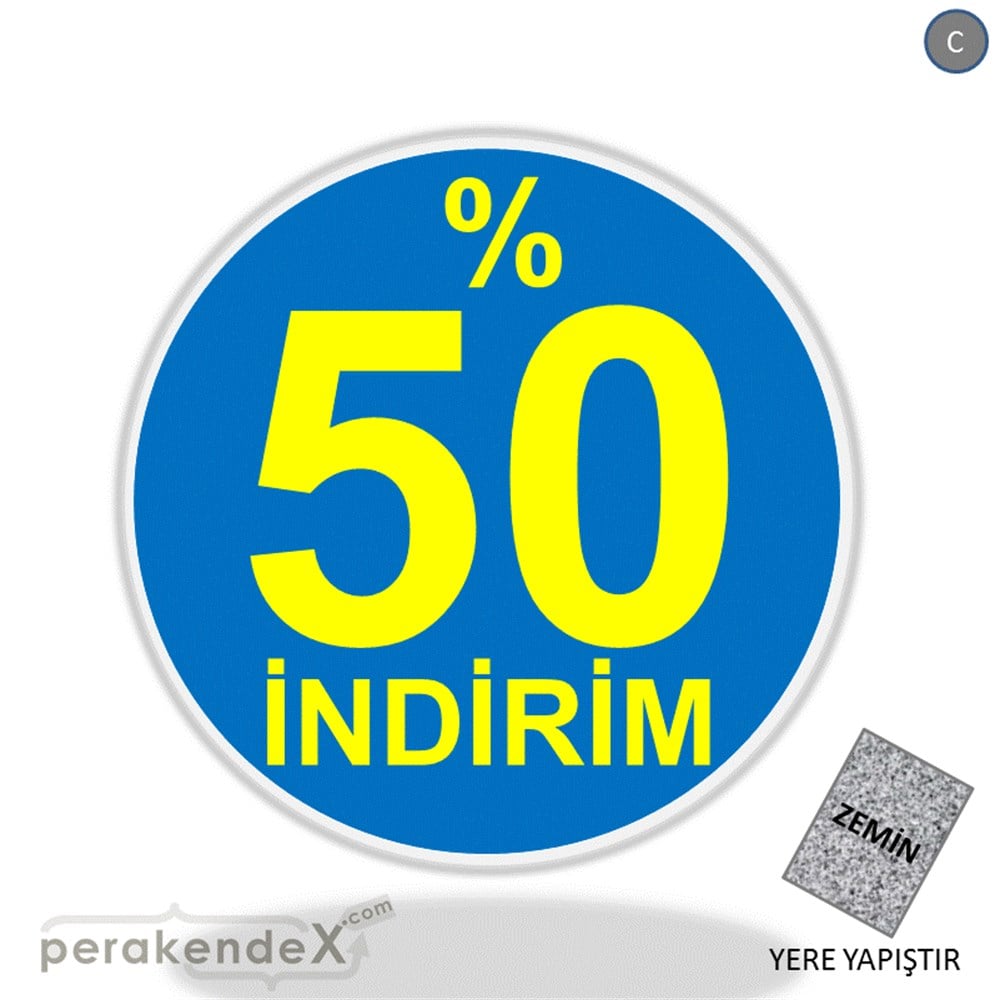 yüzde 50 indirim YER ZEMİNE YAPIŞIR -oval,tek yön baskı