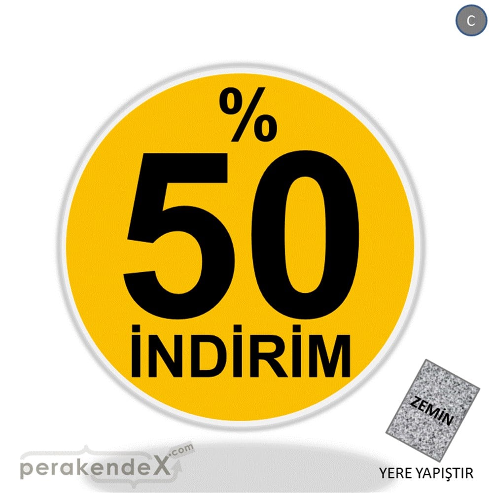 yüzde 50 indirim YER ZEMİNE YAPIŞIR -oval,tek yön baskı