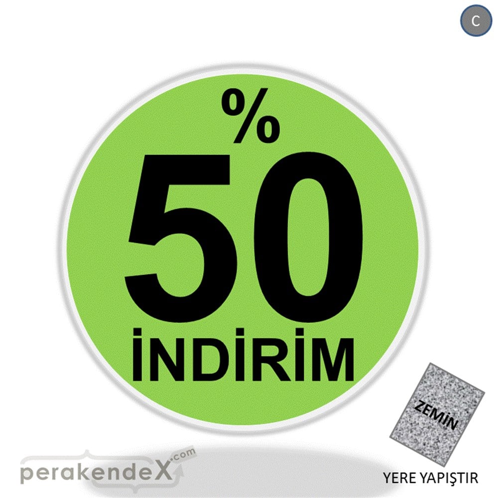 yüzde 50 indirim YER ZEMİNE YAPIŞIR -oval,tek yön baskı