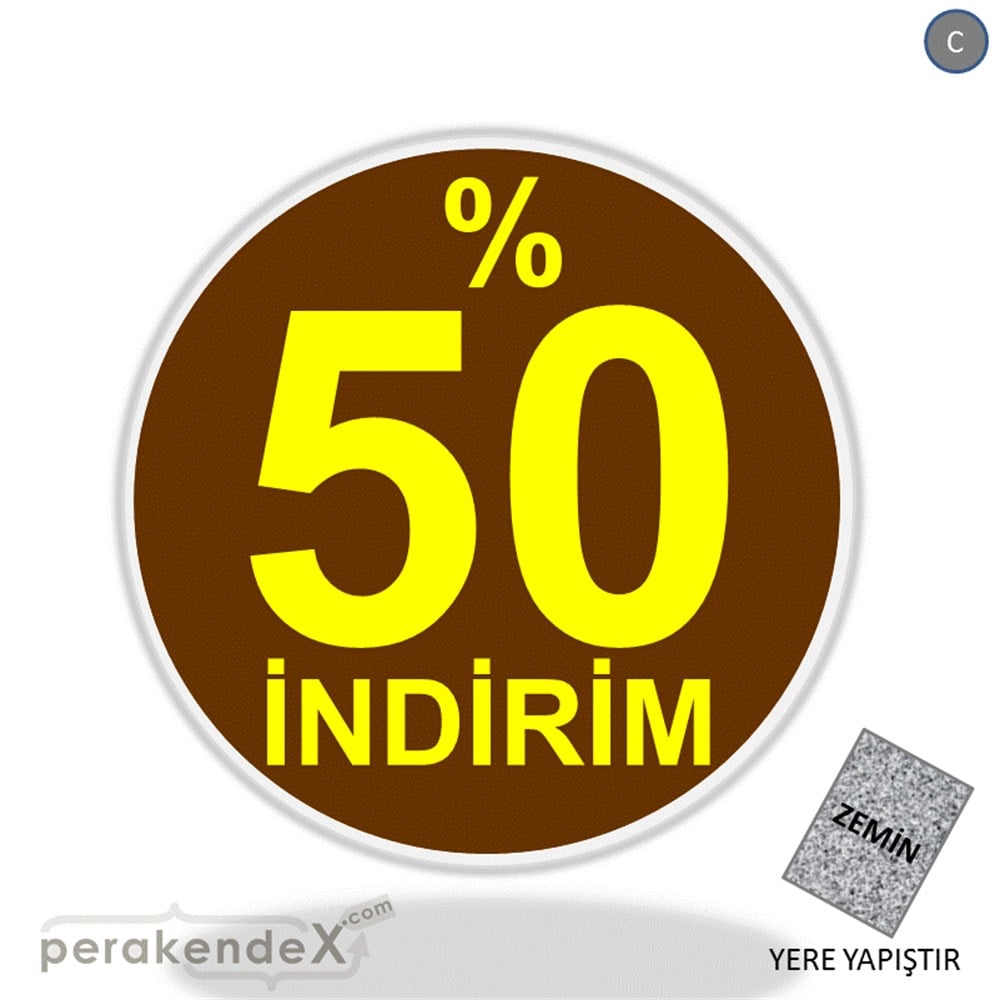 yüzde 50 indirim YER ZEMİNE YAPIŞIR -oval,tek yön baskı