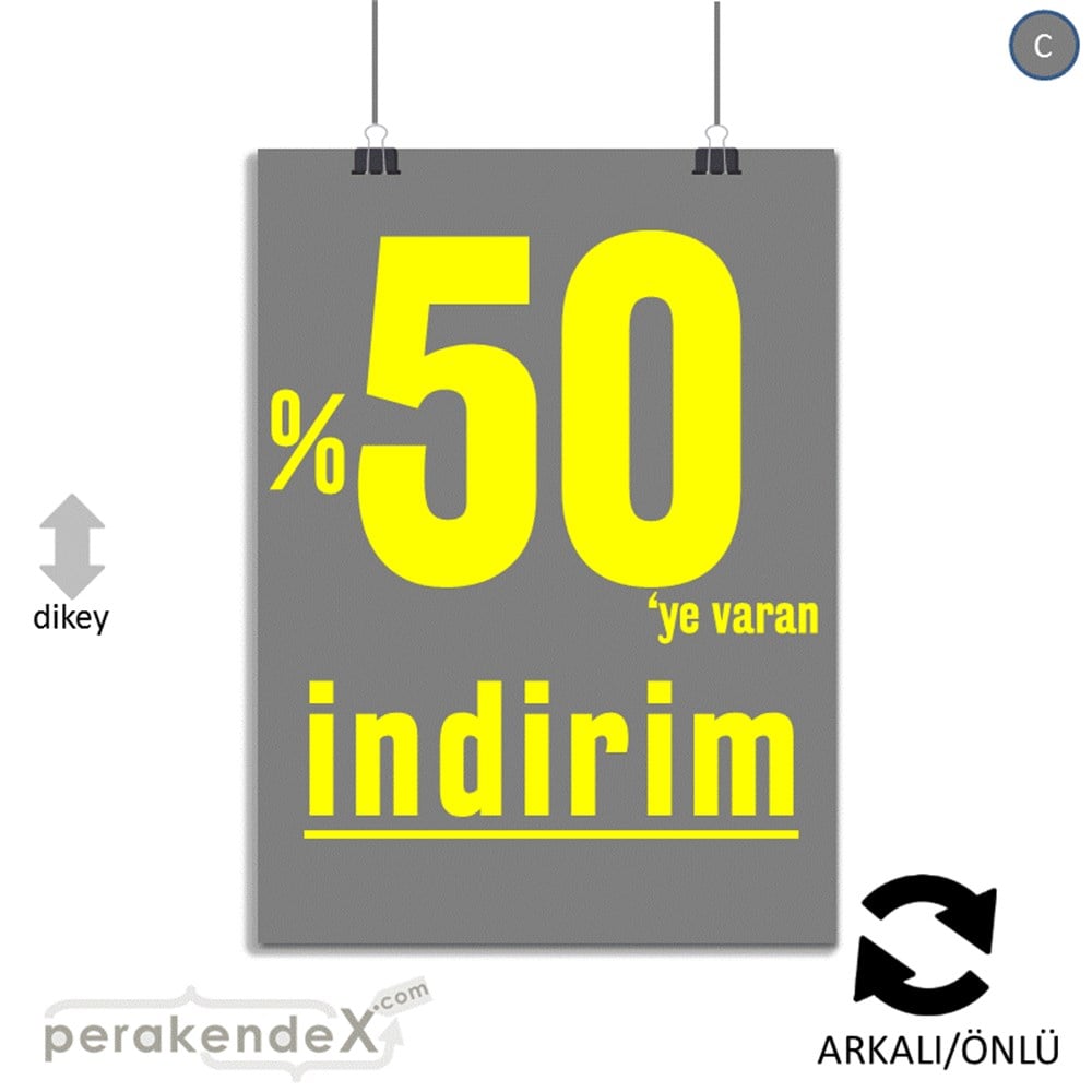 yüzde 50 ye varan indirim SERT PLASTİK POSTER -dikdörtgen,çift yön baskı