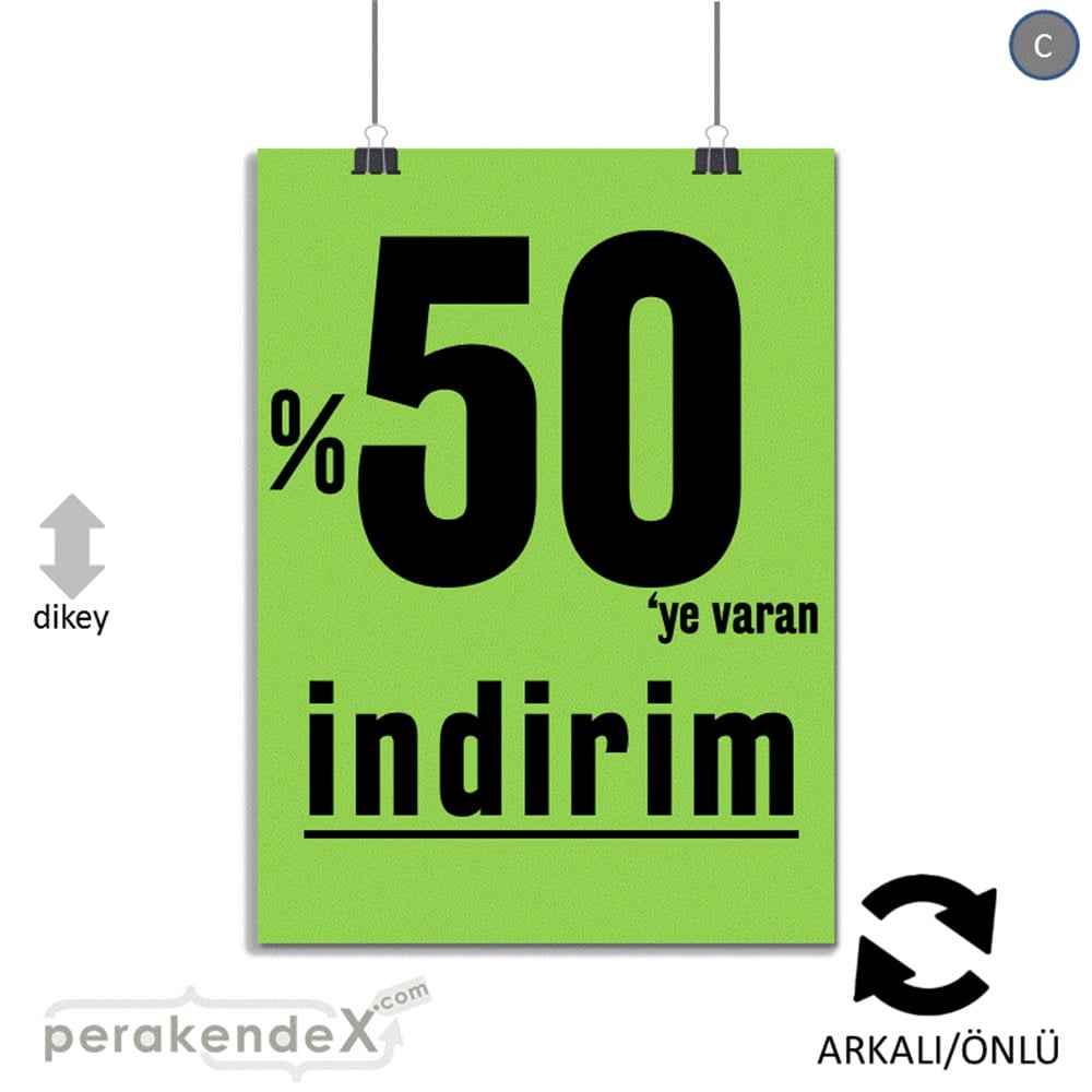 yüzde 50 ye varan indirim SERT PLASTİK POSTER -dikdörtgen,çift yön baskı
