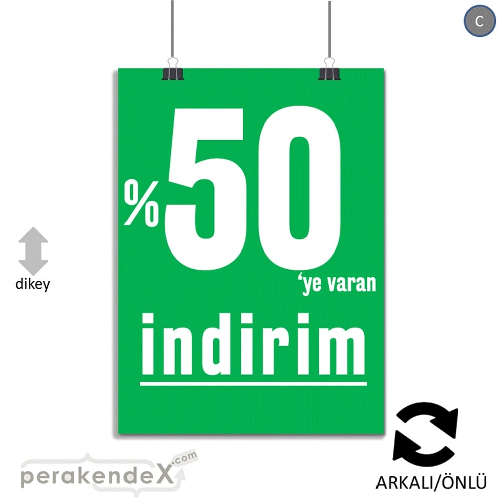 yüzde 50 ye varan indirim SERT PLASTİK POSTER -dikdörtgen,çift yön baskı
