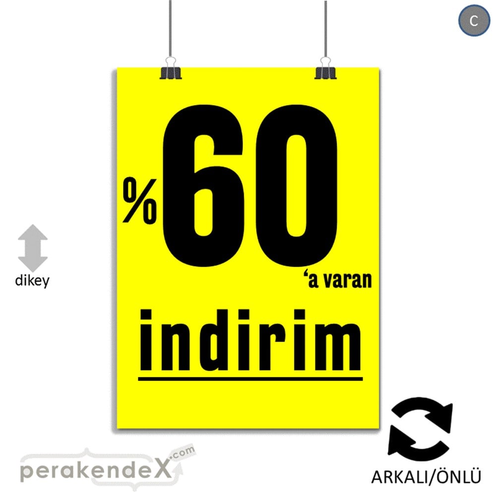 yüzde 60 a varan indirim SERT PLASTİK POSTER -dikdörtgen,çift yön baskı