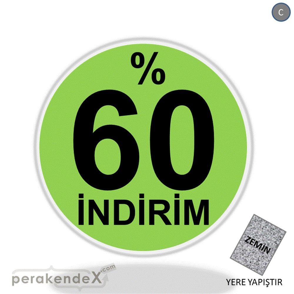 yüzde 60 indirim YER ZEMİNE YAPIŞIR -oval,tek yön baskı