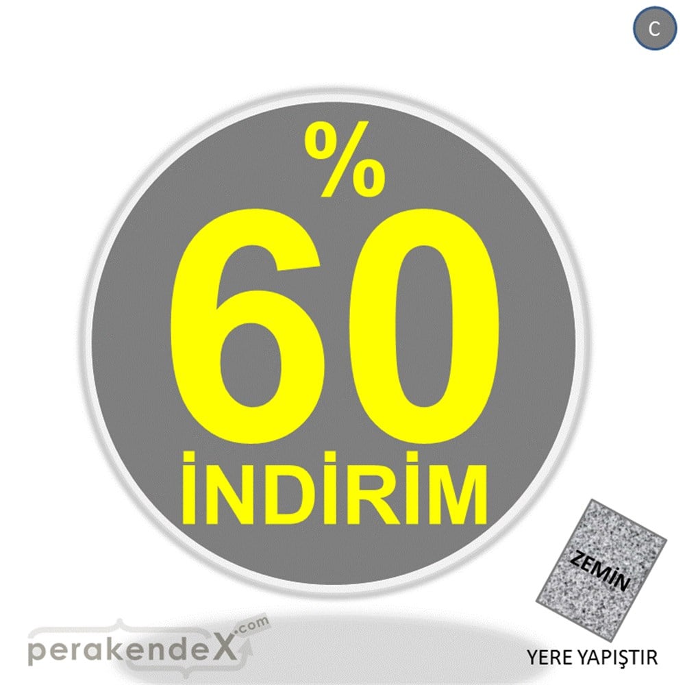 yüzde 60 indirim YER ZEMİNE YAPIŞIR -oval,tek yön baskı