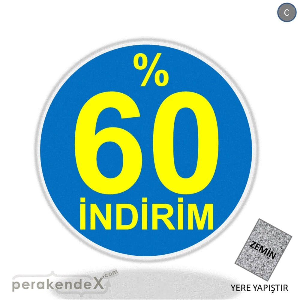 yüzde 60 indirim YER ZEMİNE YAPIŞIR -oval,tek yön baskı