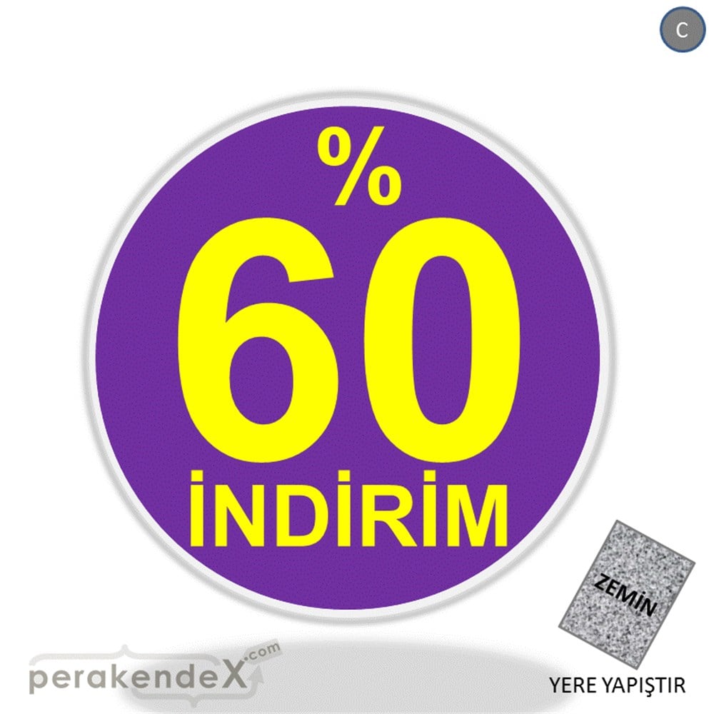 yüzde 60 indirim YER ZEMİNE YAPIŞIR -oval,tek yön baskı