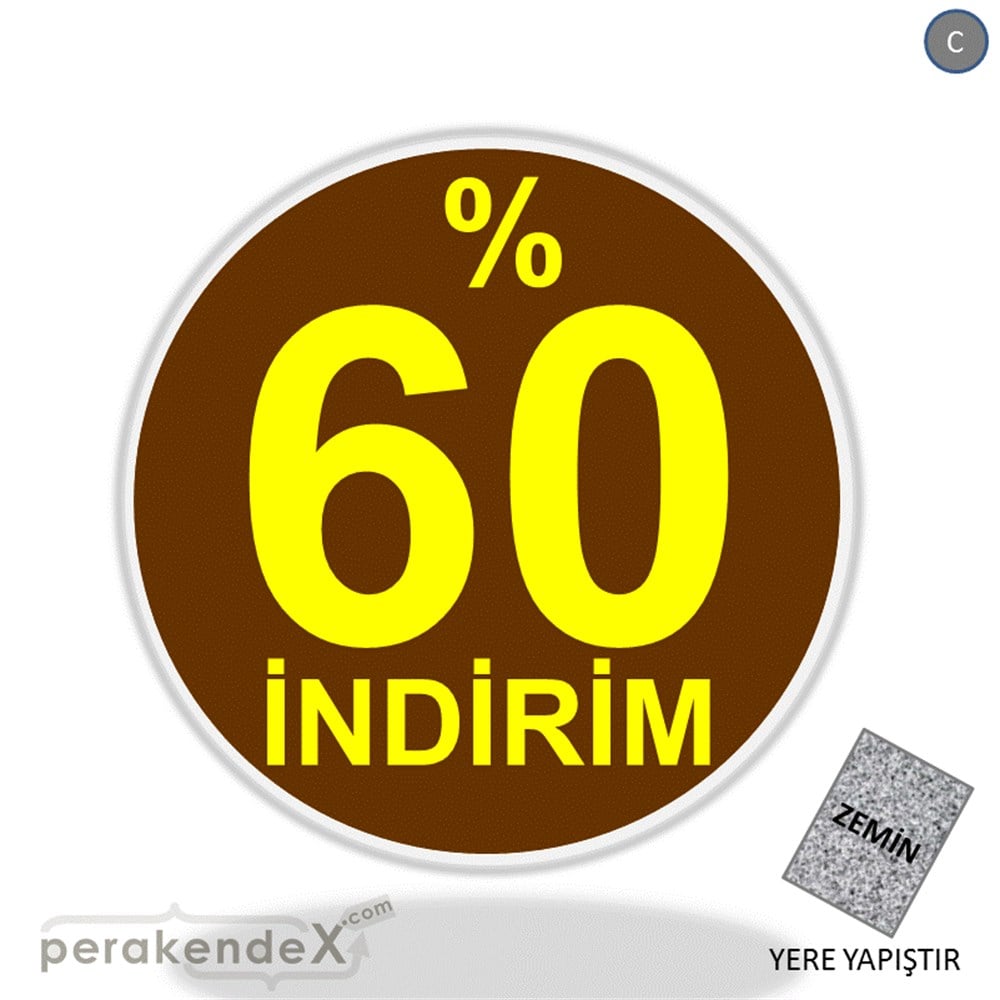 yüzde 60 indirim YER ZEMİNE YAPIŞIR -oval,tek yön baskı