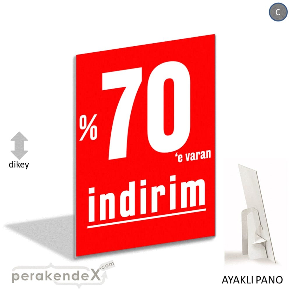 yüzde 70 e varan indirim AYAKLI REKLAM PANOSU -dikdörtgen,tek yön baskı