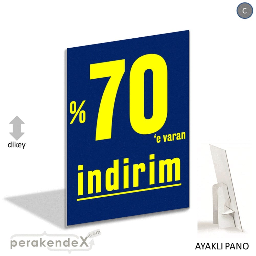 yüzde 70 e varan indirim AYAKLI REKLAM PANOSU -dikdörtgen,tek yön baskı
