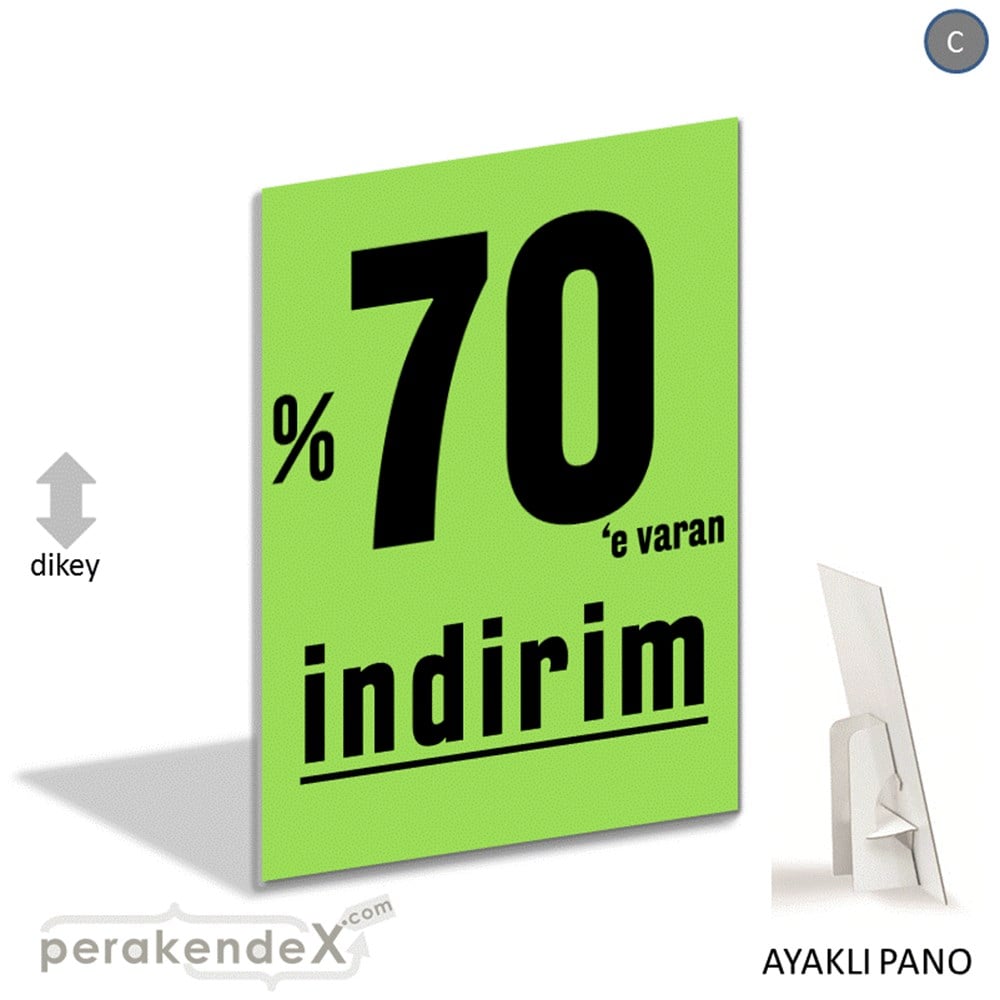 yüzde 70 e varan indirim AYAKLI REKLAM PANOSU -dikdörtgen,tek yön baskı