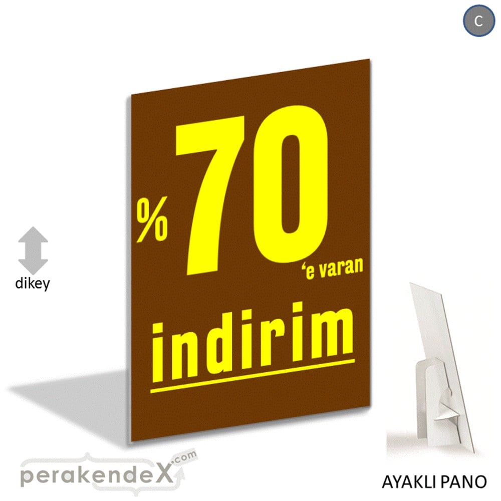 yüzde 70 e varan indirim AYAKLI REKLAM PANOSU -dikdörtgen,tek yön baskı