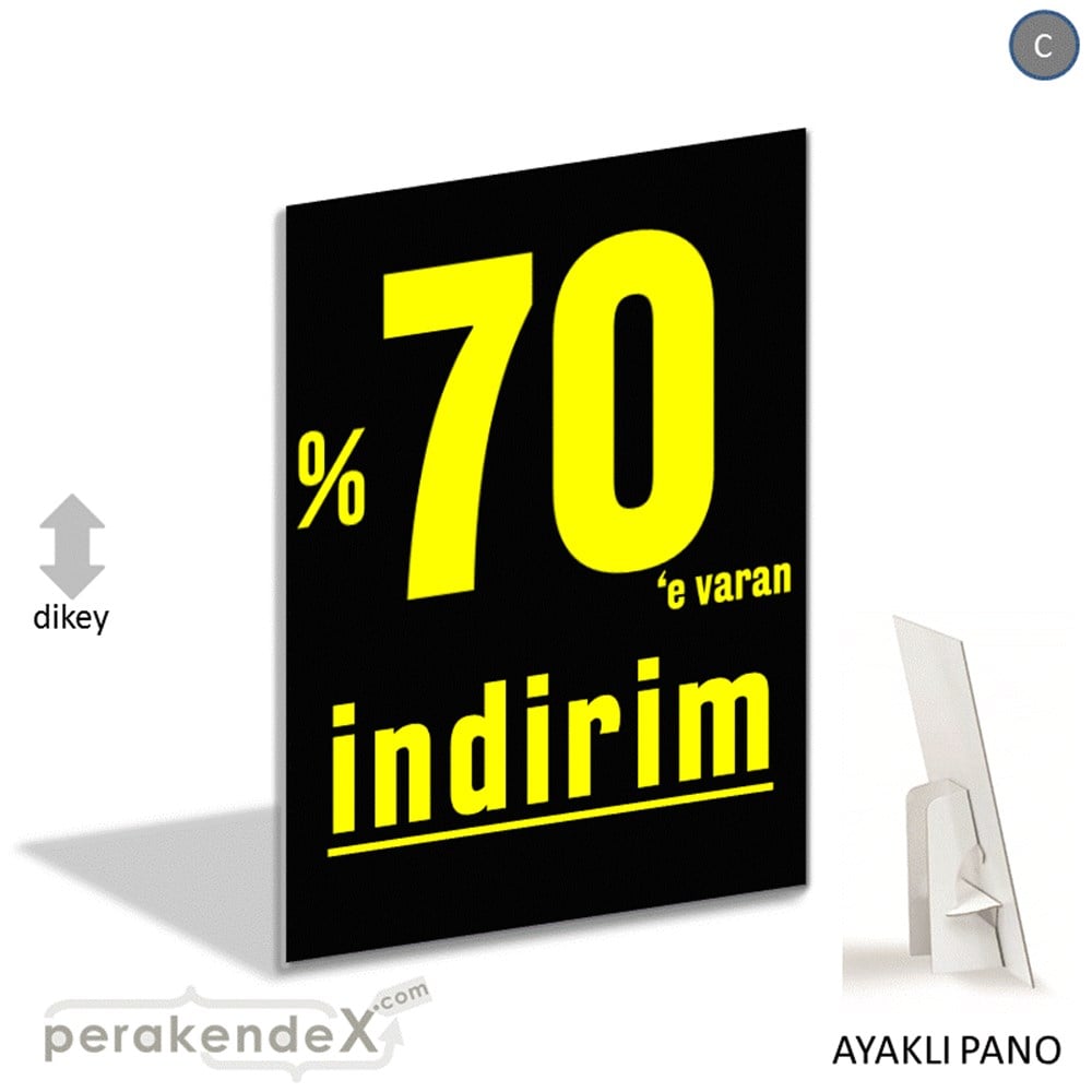 yüzde 70 e varan indirim AYAKLI REKLAM PANOSU -dikdörtgen,tek yön baskı