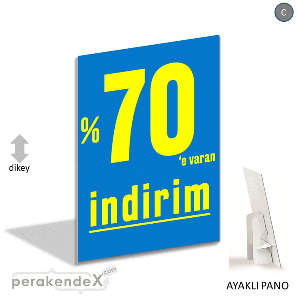 yüzde 70 e varan indirim AYAKLI REKLAM PANOSU -dikdörtgen,tek yön baskı