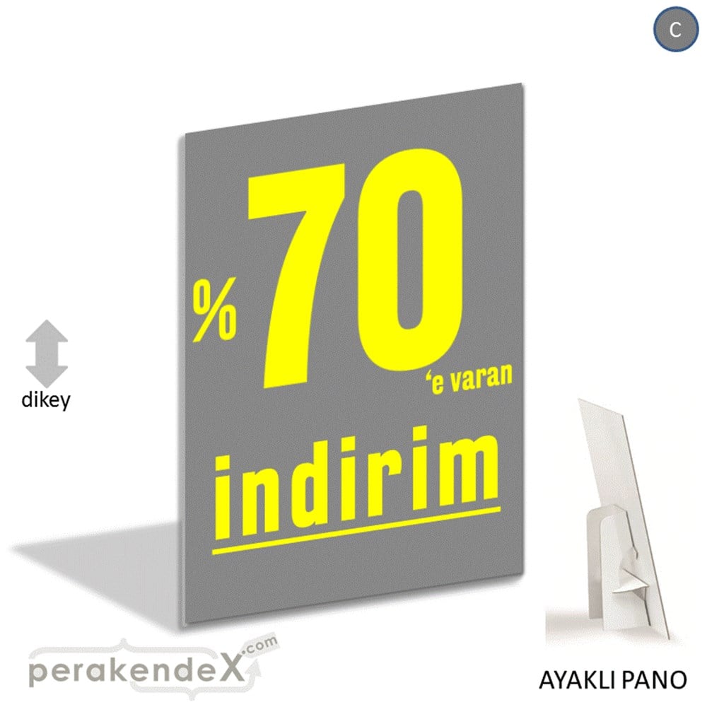 yüzde 70 e varan indirim AYAKLI REKLAM PANOSU -dikdörtgen,tek yön baskı
