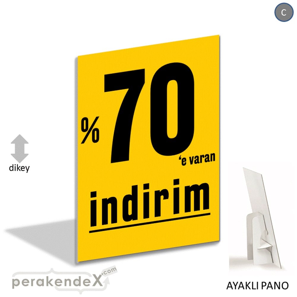 yüzde 70 e varan indirim AYAKLI REKLAM PANOSU -dikdörtgen,tek yön baskı