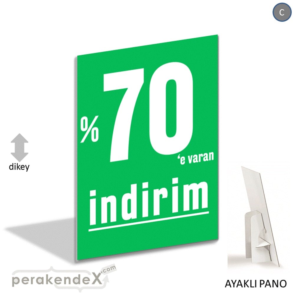 yüzde 70 e varan indirim AYAKLI REKLAM PANOSU -dikdörtgen,tek yön baskı