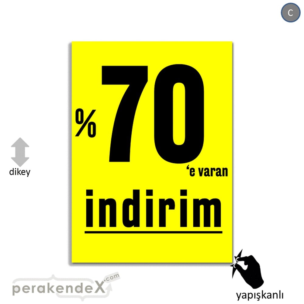 yüzde 70 e varan indirim CAMA YAPIŞAN FOLYO -dikdörtgen,tek yön baskı