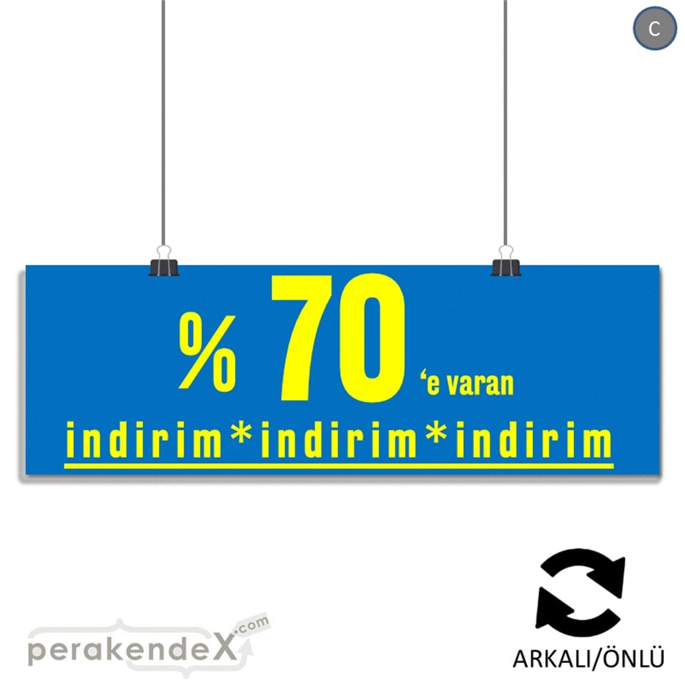 yüzde 70 e varan indirim SERT PLASTİK BANNER  -dikdörtgen,çift yön baskı