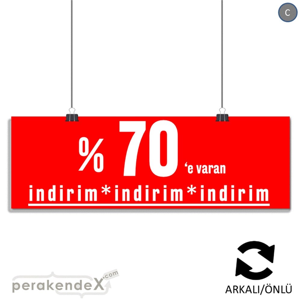 yüzde 70 e varan indirim SERT PLASTİK BANNER  -dikdörtgen,çift yön baskı