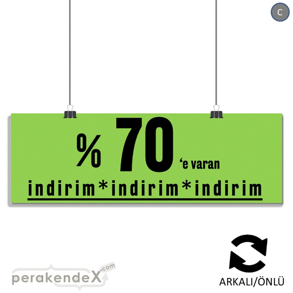 yüzde 70 e varan indirim SERT PLASTİK BANNER  -dikdörtgen,çift yön baskı