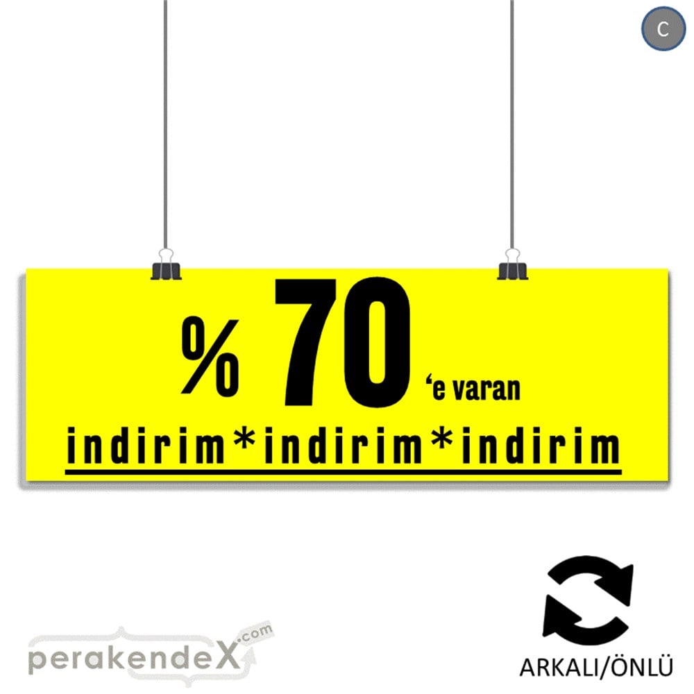 yüzde 70 e varan indirim SERT PLASTİK BANNER  -dikdörtgen,çift yön baskı