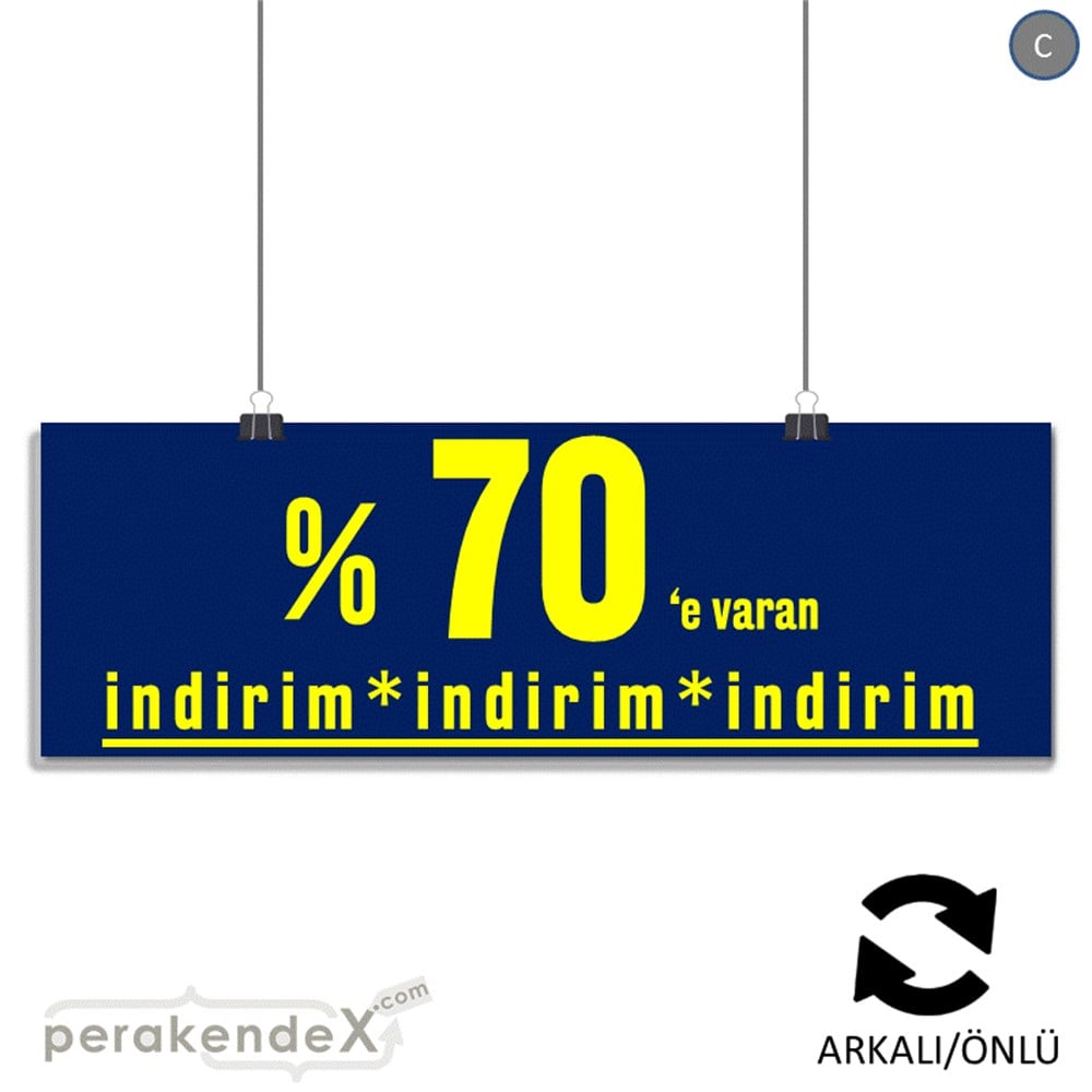yüzde 70 e varan indirim SERT PLASTİK BANNER  -dikdörtgen,çift yön baskı