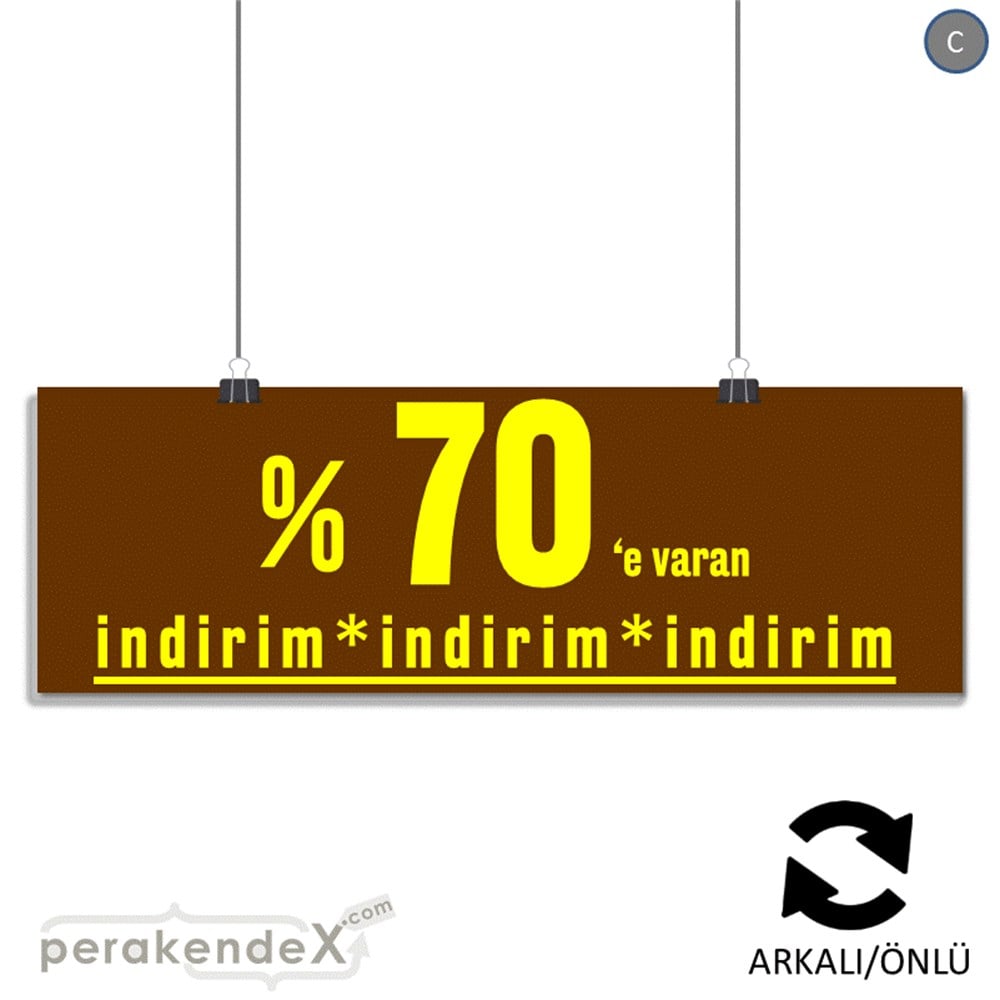 yüzde 70 e varan indirim SERT PLASTİK BANNER  -dikdörtgen,çift yön baskı
