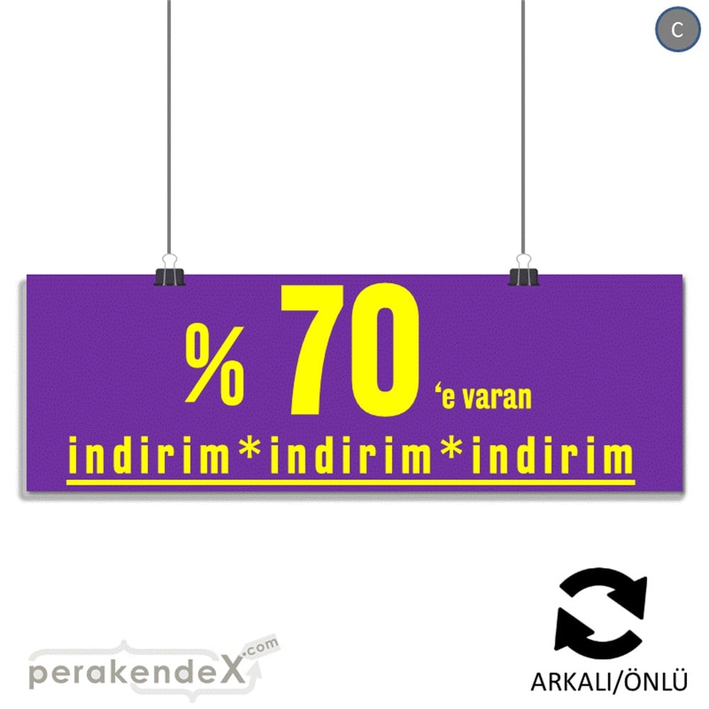 yüzde 70 e varan indirim SERT PLASTİK BANNER  -dikdörtgen,çift yön baskı