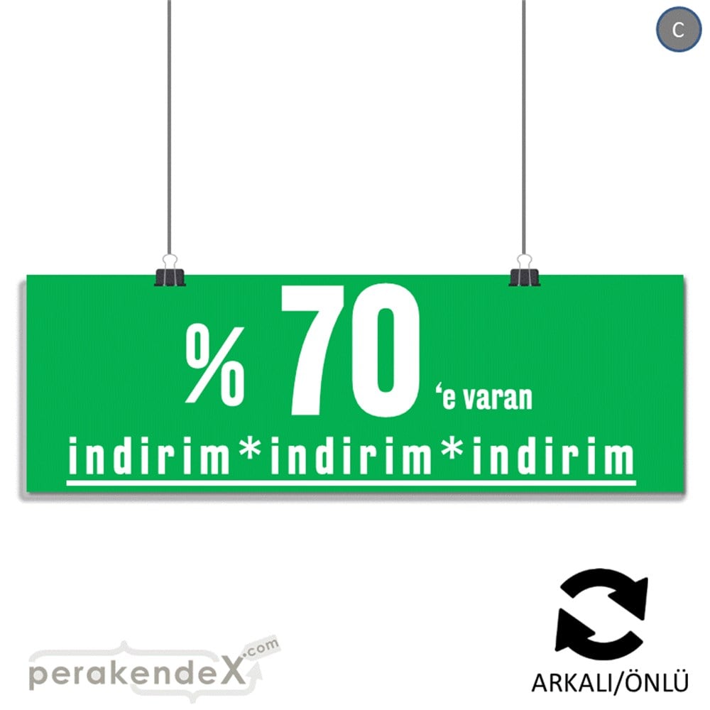 yüzde 70 e varan indirim SERT PLASTİK BANNER  -dikdörtgen,çift yön baskı