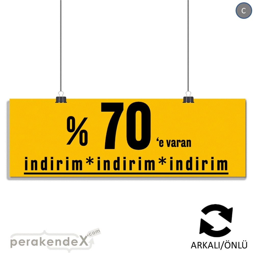 yüzde 70 e varan indirim SERT PLASTİK BANNER  -dikdörtgen,çift yön baskı